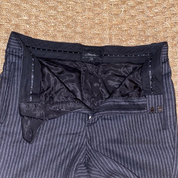 3.1 Phillip Lim Heather gray Wool Pin stripe high waist pant sz 31 - Picture 6 of 11